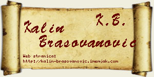 Kalin Brašovanović vizit kartica